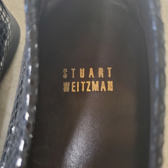 Stuart Weitzman Jewel & Leather Comfort Loafer Flat Python - Picture 8 of 14